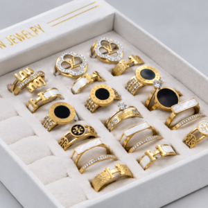 stainless steel Fashion Rings Collection – Stylish Women's Rings Set | KM STORE