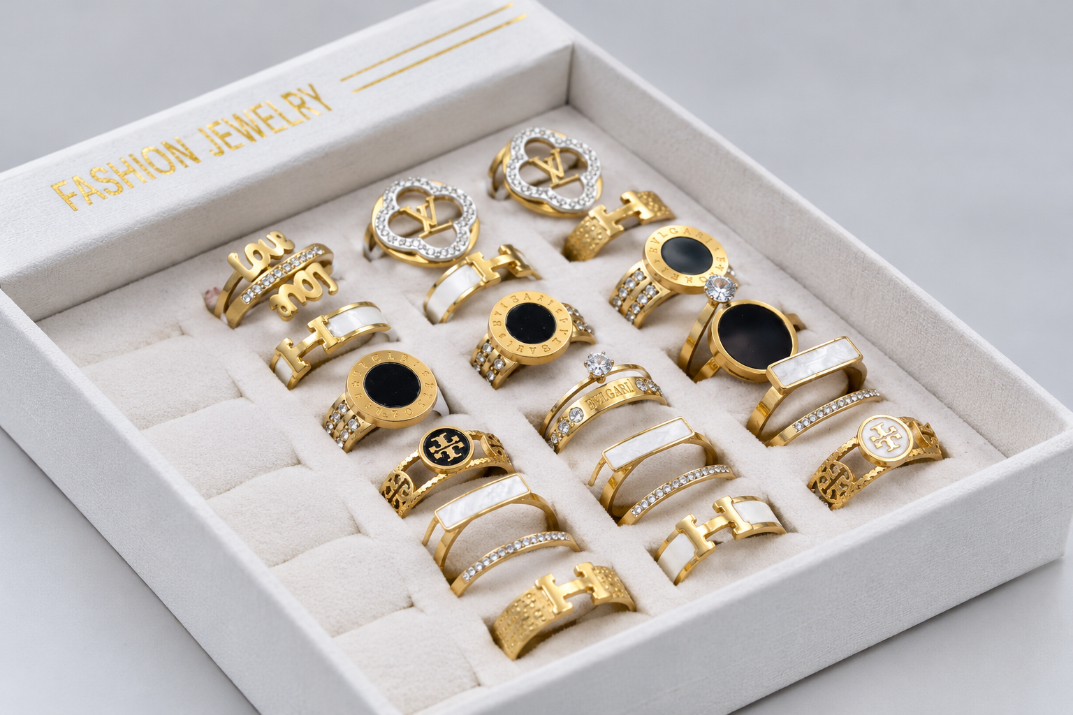 stainless steel Fashion Rings Collection – Stylish Women's Rings Set | KM STORE