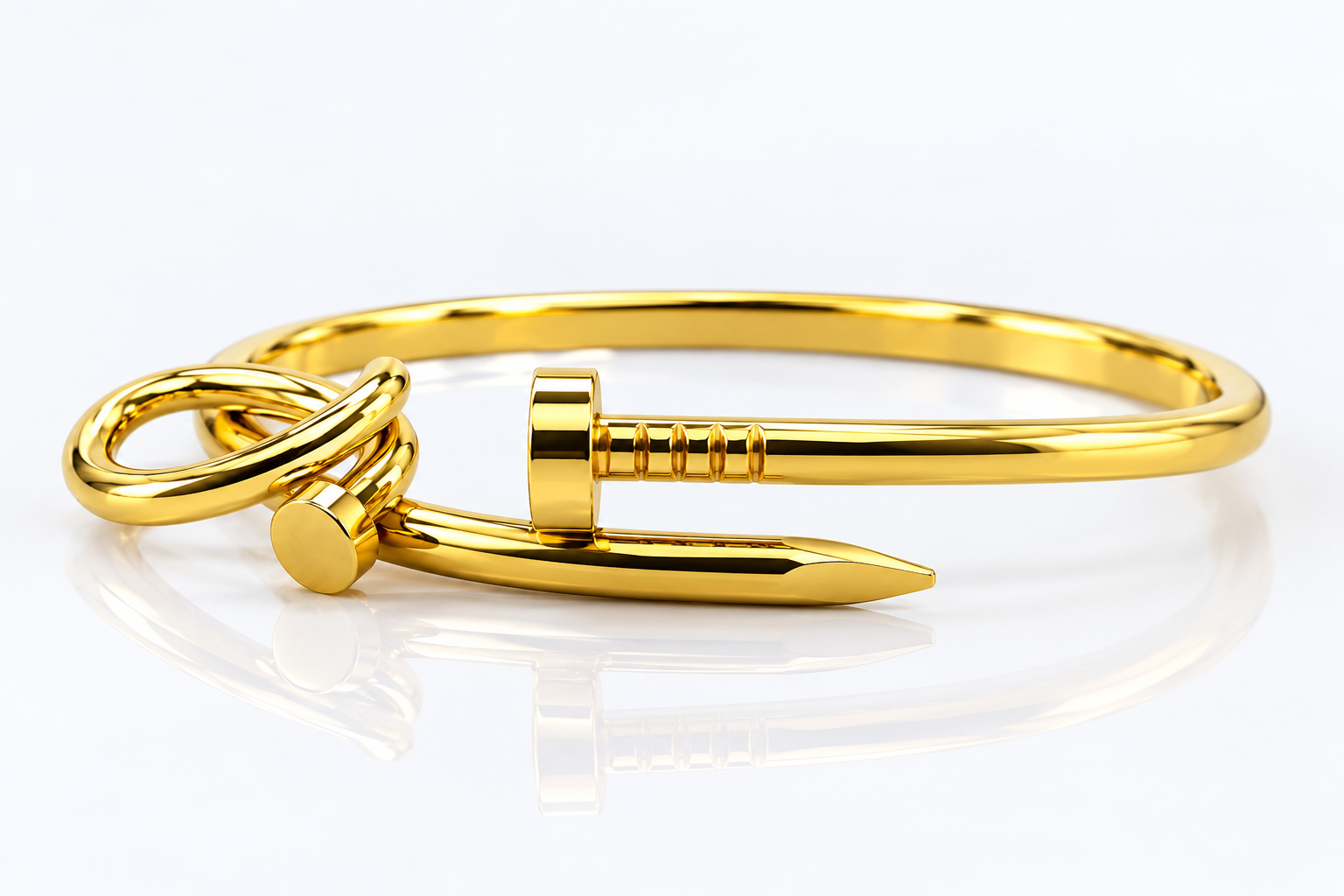Nail Design Stainless Steel Cuff Bracelet -KM STORE