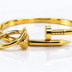 Nail Design Stainless Steel Cuff Bracelet -KM STORE