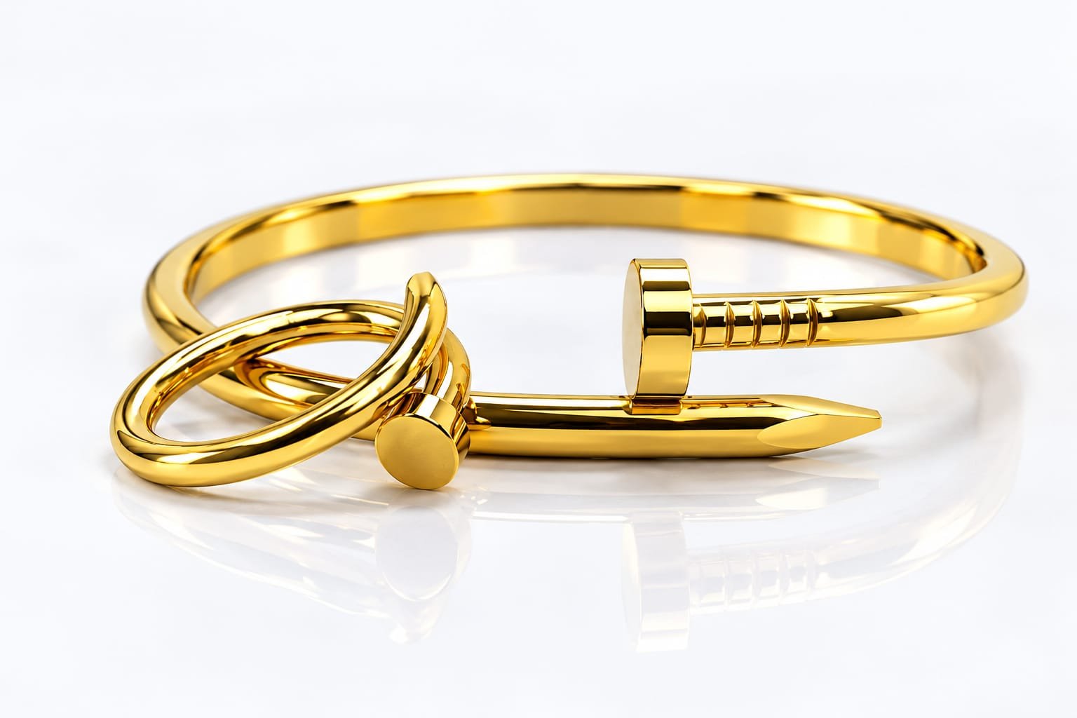 Nail Design Stainless Steel Cuff Bracelet -KM STORE