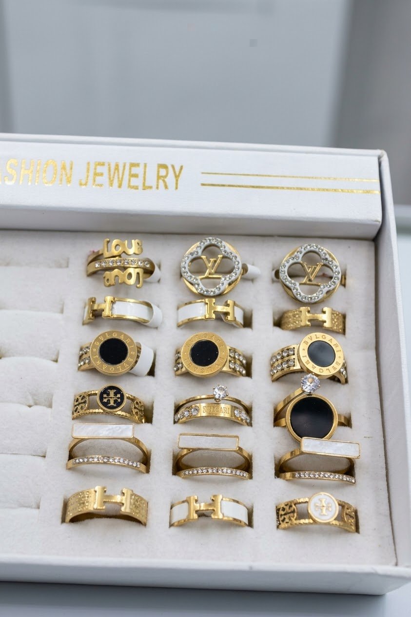 stainless steel Fashion Rings Collection – Stylish Women's Rings Set | KM STORE