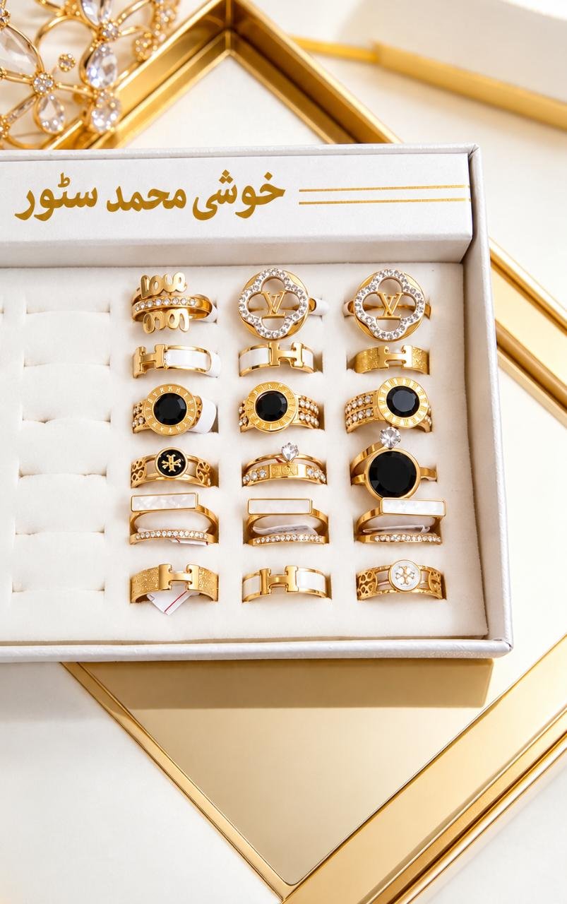 stainless steel Fashion Rings Collection – Stylish Women's Rings Set | KM STORE